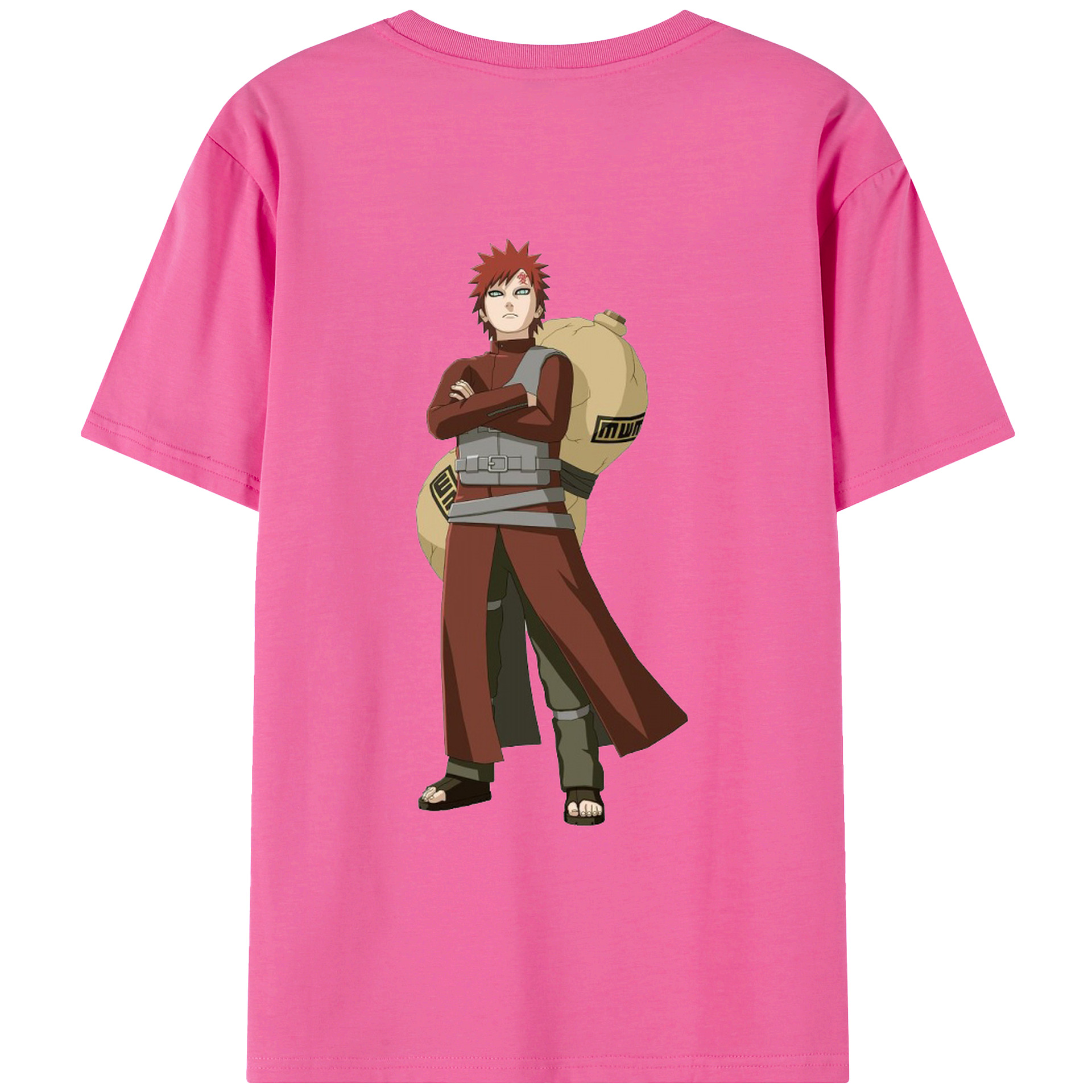 （画像用） NARUTO -ナルト- ガアラ Gaara レディース半袖Tシャツ(バックプリント)